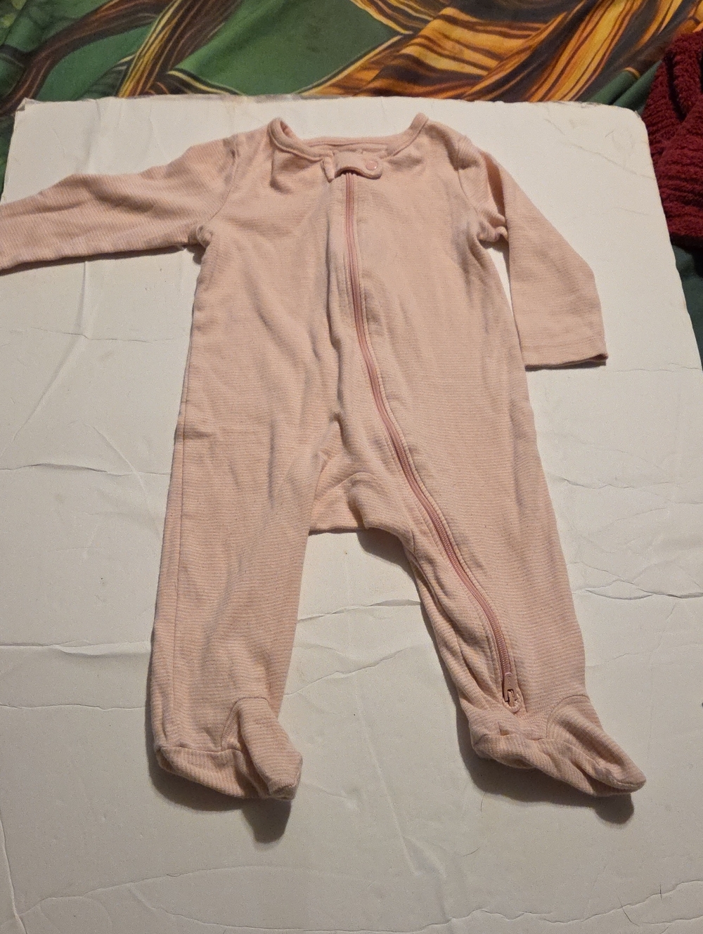 Carter's Light Pink Footed Zipper One-Piece